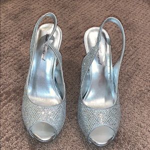 Silver Sparkle High Heels LuLu Townsend